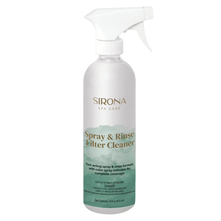 Sirona Spa Care Spray & Rinse Filter Cleaner Front of Pack