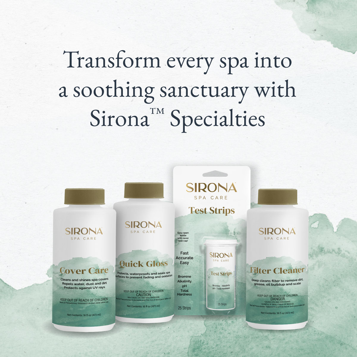 Transform every spa into a soothing sanctuary with Sirona™ Specialties