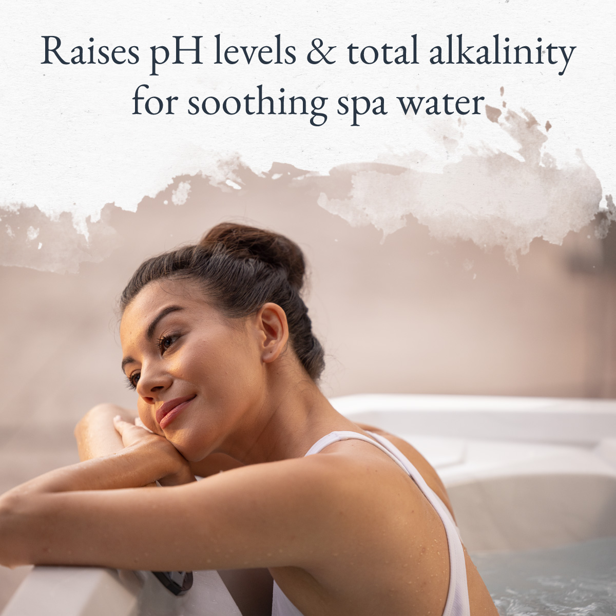 Raises pH levels & total alkalinity for soothing spa water