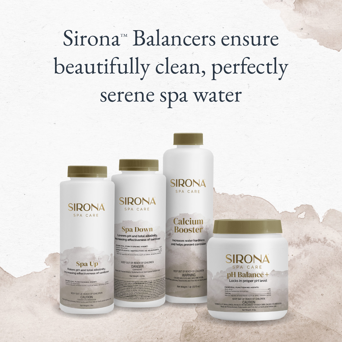 Sirona™ Balancers ensure beautifully clean, perfectly serene spa water