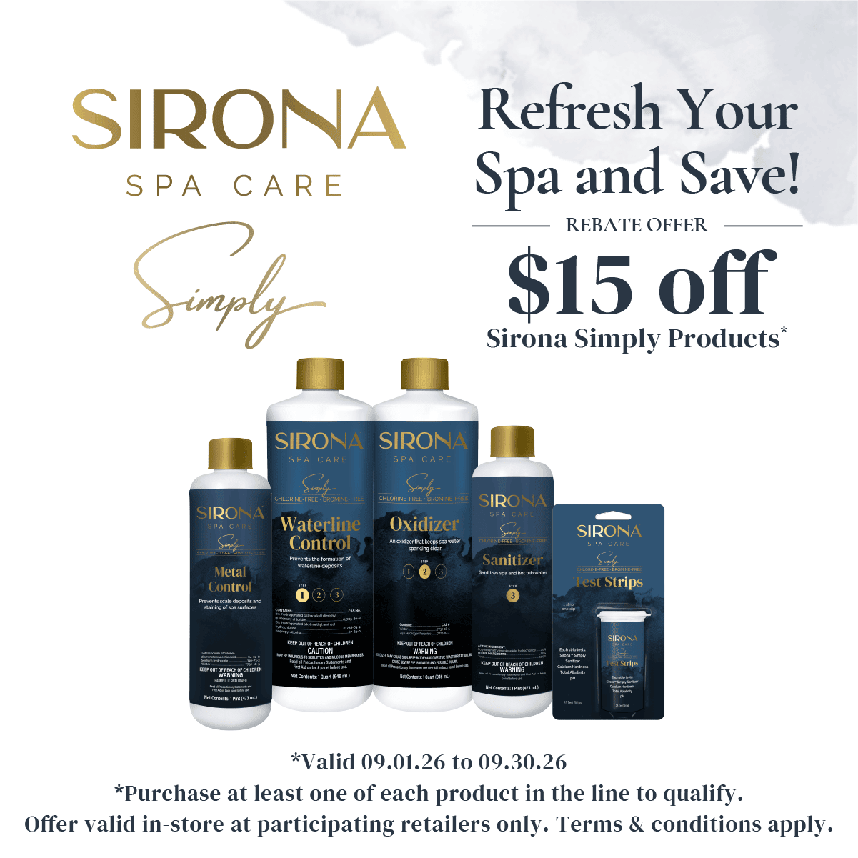 Sirona September Rebate - Refresh Your Spa and Save